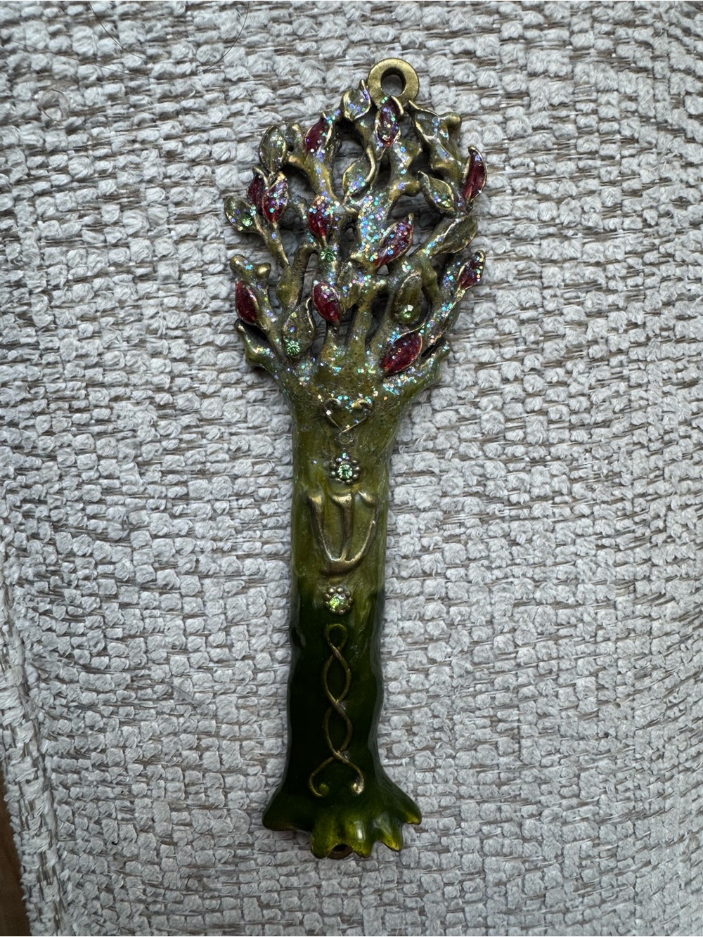 Green Tree of Life Mezuzah